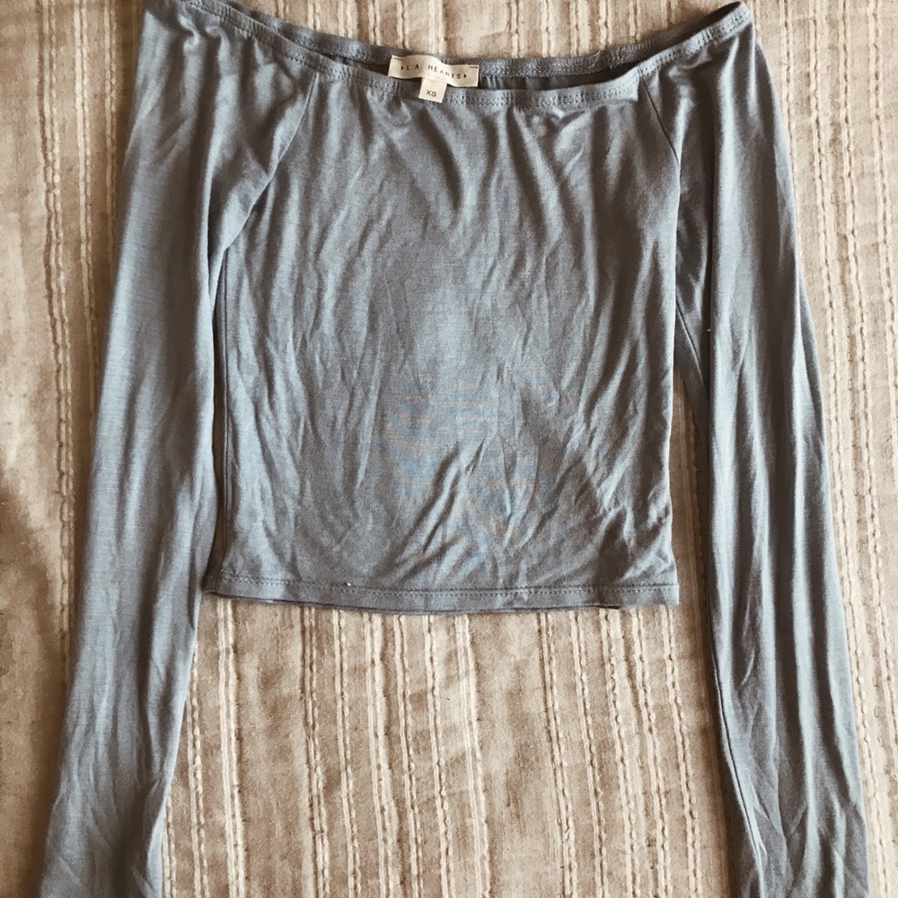 Long Sleeve Crop Top LA Hearts